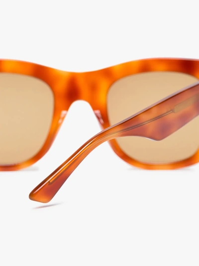 Shop Celine Eyewear Cat Eye Sunglasses In Yellow & Orange