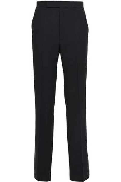Shop Helmut Lang Woman Stretch-wool Twill Straight-leg Pants Black