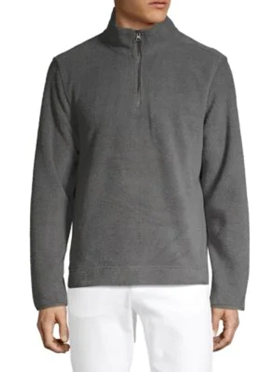 Shop Saks Fifth Avenue Half-zip Pullover In Grey