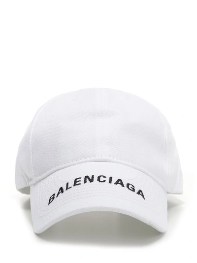 Shop Balenciaga Logo Plain Baseball Cap In White