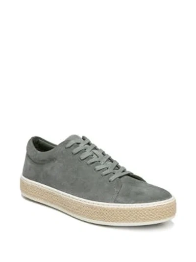 Shop Vince Ernesto Suede Sneakers In Agave