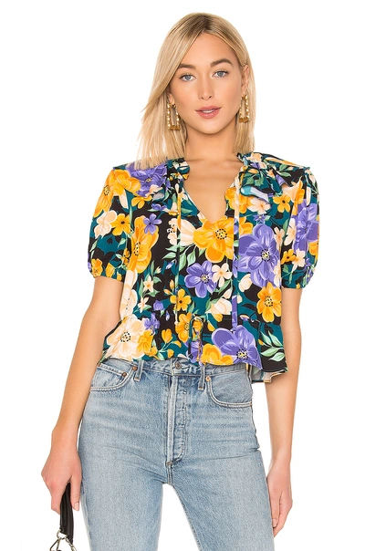 Shop Tularosa Beatrice Blouse In Lavender Floral
