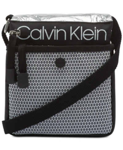Shop Calvin Klein Tabbie Crossbody In Grey/silver