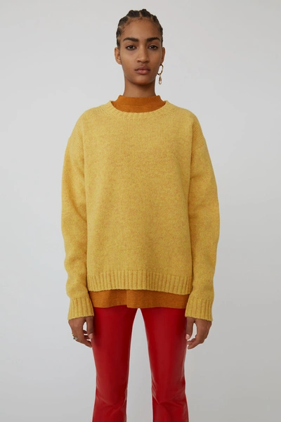 Acne Studios Samara Wool Sweater In Yellow | ModeSens