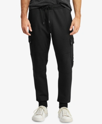 Shop Polo Ralph Lauren Men's Double-knit 27.25" Cargo Jogger Pants In Polo Black