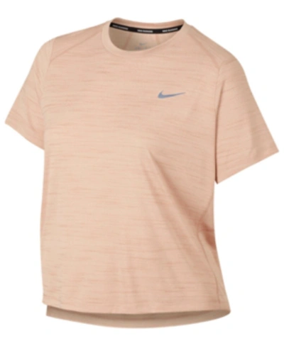 Shop Nike Plus Size Miler Running Top In Guava Ice