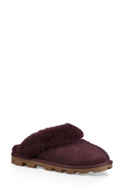 Shop Ugg Genuine Shearling Slipper In Port