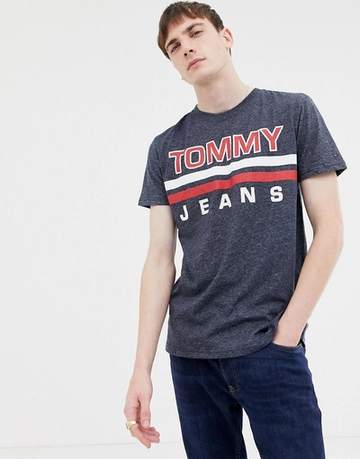 Tommy Hilfiger Logo Stripe T-shirt - Black | ModeSens