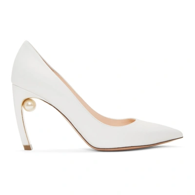 Shop Nicholas Kirkwood White Pearl Mira Heels In W02 White