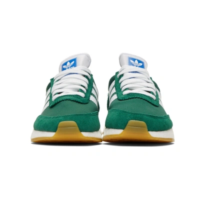 niets Geslagen vrachtwagen vergelijking Adidas Originals Adidas Green And White I-5923 Mesh And Suede Leather  Sneakers | ModeSens