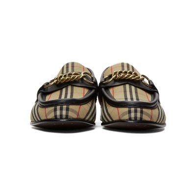 Shop Burberry Beige 1983 Check Moorley Loafers