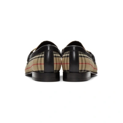 Shop Burberry Beige 1983 Check Moorley Loafers