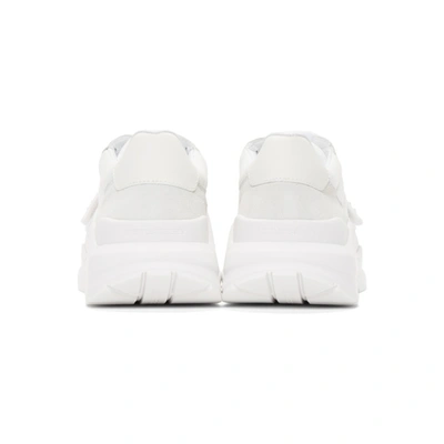 Shop Burberry White Regis Sneakers In Optic White