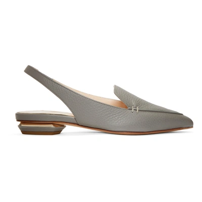 Shop Nicholas Kirkwood Grey Beya Slingback Slippers In N32 Grey