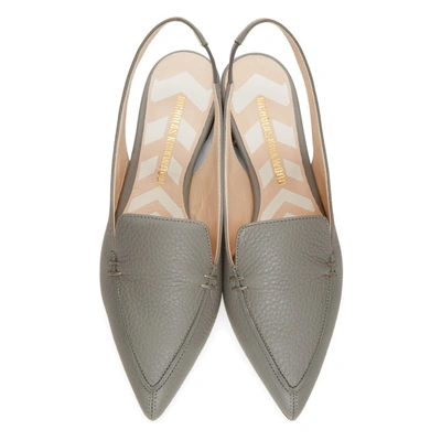 Shop Nicholas Kirkwood Grey Beya Slingback Slippers In N32 Grey