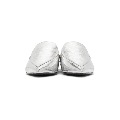 Shop Nicholas Kirkwood Silver Foil Beya Mules In N90 Silver