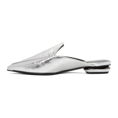 Shop Nicholas Kirkwood Silver Foil Beya Mules In N90 Silver