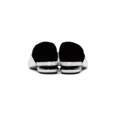 Shop Nicholas Kirkwood Silver Foil Beya Mules In N90 Silver