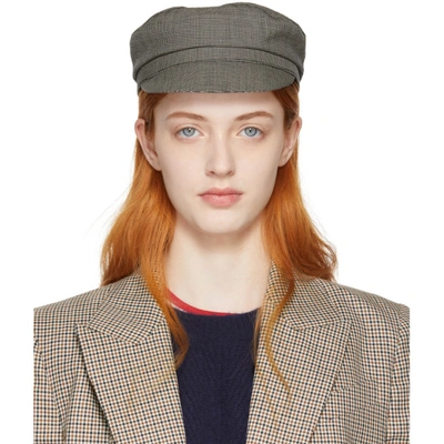 Shop Isabel Marant Black Houndstooth Evie Cap