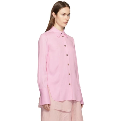 Shop Khaite Pink Delia Shirt In 517 Tulip