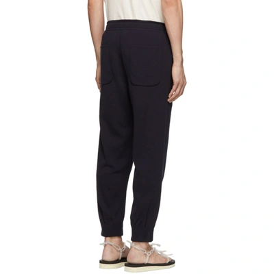 Shop Issey Miyake Men Navy Rib Lounge Pants In 75 Navy