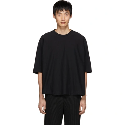 Shop Issey Miyake Homme Plisse  Black Release T-shirt In 15 Black