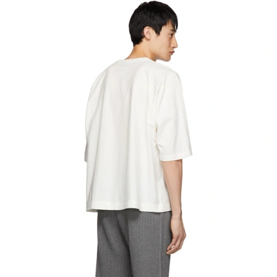 Shop Issey Miyake Homme Plisse  White Release T-shirt In 01 Wht