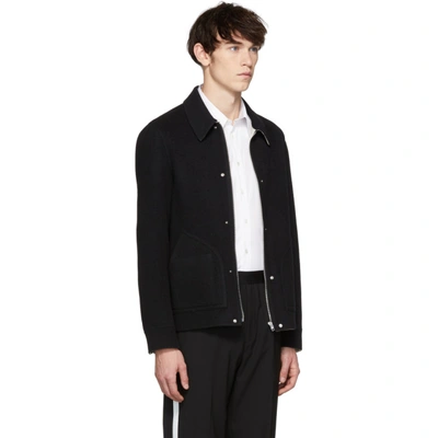 Shop Helmut Lang Black Logo Zip Jacket