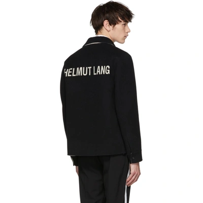 Shop Helmut Lang Black Logo Zip Jacket