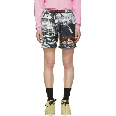 Shop Adaptation Multicolor Print Track Shorts In Photo Print