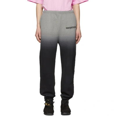 Shop Adaptation Grey And Black Gradient Lounge Pants In Heather/blk