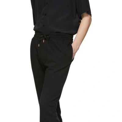 Shop Versace Black Terry Lounge Pants In A008 Black