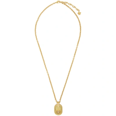 Shop Versace Gold Medusa Tribute Necklace In Kot Gold