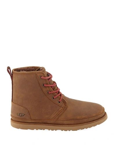 Shop Ugg Men's Harkley Waterproof Leather Boots In Brown