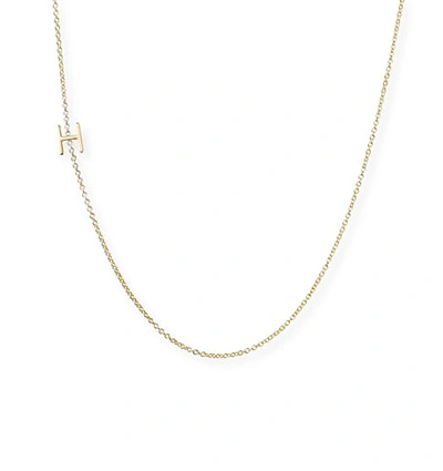 Shop Maya Brenner Designs 14k Yellow Gold Mini Letter Necklace