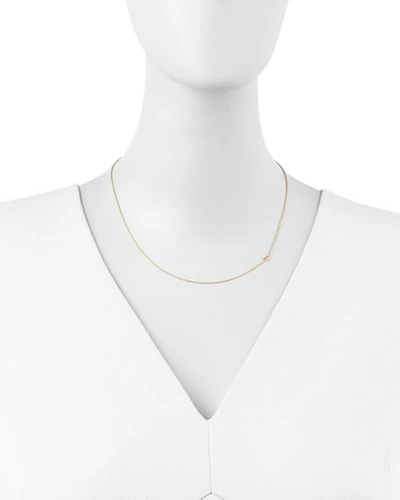 Shop Maya Brenner Designs 14k Yellow Gold Mini Letter Necklace