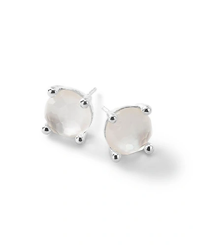 Shop Ippolita Mini Stud Earrings In Sterling Silver In Oyster