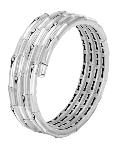 Shop John Hardy Bamboo Sterling Silver Four-coil Bracelet