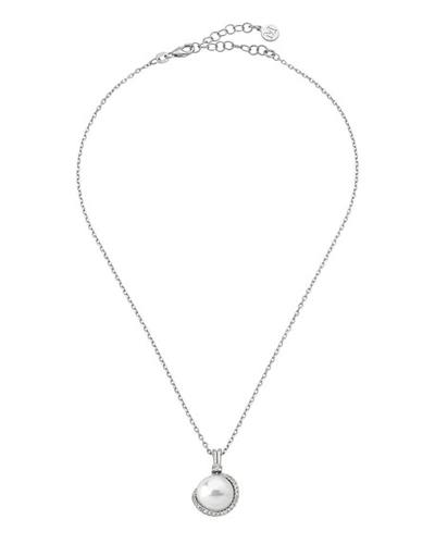 Shop Majorica 12mm Pearl & Cubic Zirconia Pendant Necklace