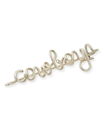 Shop Atelier Paulin Personalized 15-letter Wire Brooch, Silver