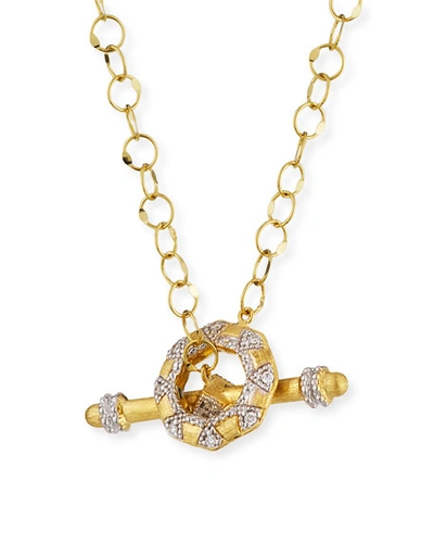 Shop Jude Frances Lisse 18k Diamond Toggle Necklace, 18"l In Gold