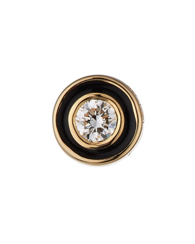 Shop Sydney Evan 14k Diamond Enamel Stud Earring (single) In Gold