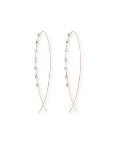 Shop Lana Large Solo Upside Down Diamond Hoop Earrings In White/gold