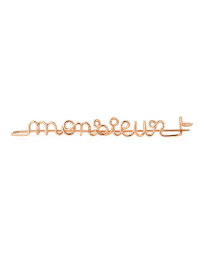 Shop Atelier Paulin Personalized 10-letter Wire Brooch, Rose Gold Fill