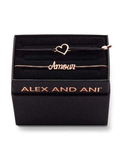Shop Alex And Ani Amour Bracelet Gift Set, Rose Gold