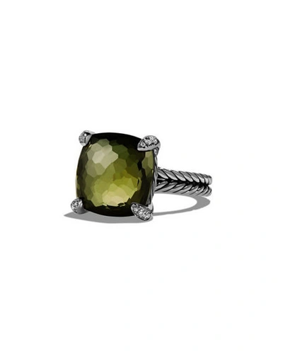 Shop David Yurman 14mm Chatelaine Ring In Green Orchid