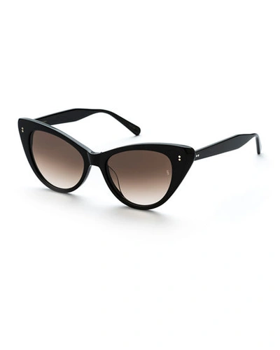 Shop Sunday Somewhere Piper Cat-eye Acetate Sunglasses In Black