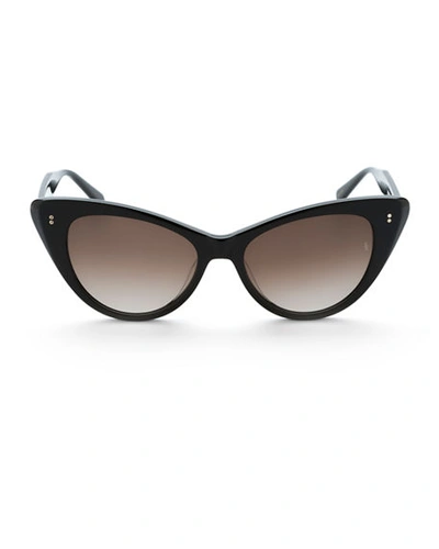Shop Sunday Somewhere Piper Cat-eye Acetate Sunglasses In Black