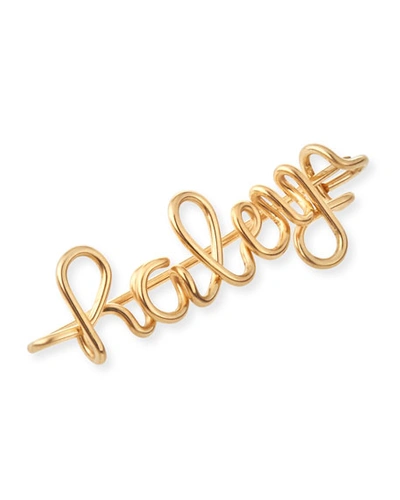 Shop Atelier Paulin Personalized 15-letter Wire Brooch, Yellow Gold Fill