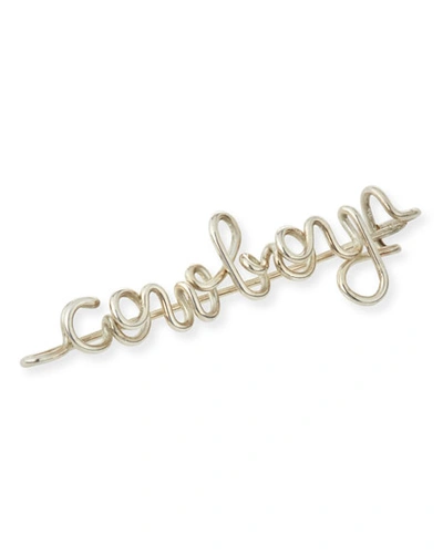 Shop Atelier Paulin Personalized 10-letter Wire Brooch, Silver